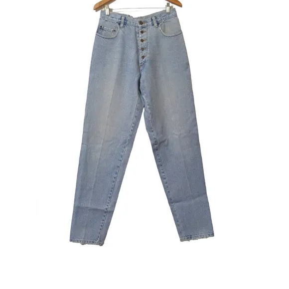 Vintage Original PEPE RYAN Jeans High Rise Tapered Light Wash 80s 90s Size 31