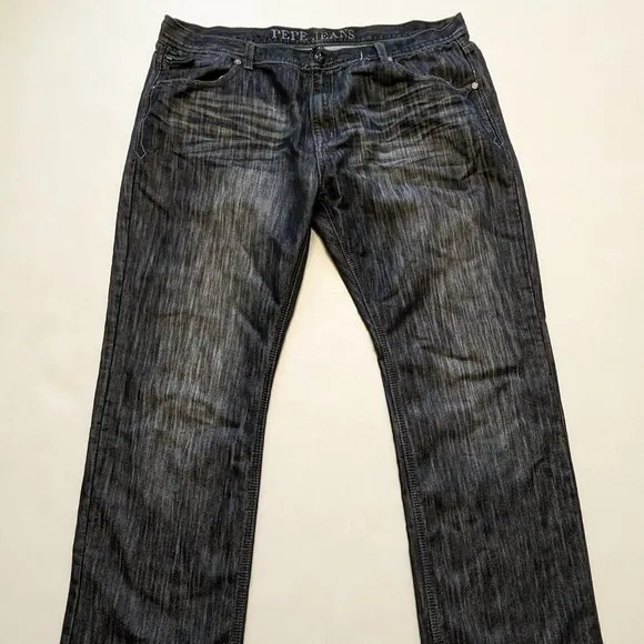 Pepe Jeans Men's Studded Dark Blue Denim 44x34