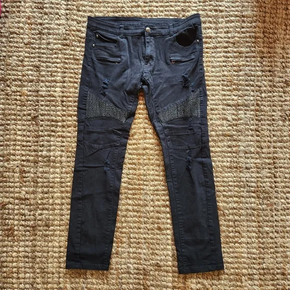 Men's Philipp Plein black denim jeans