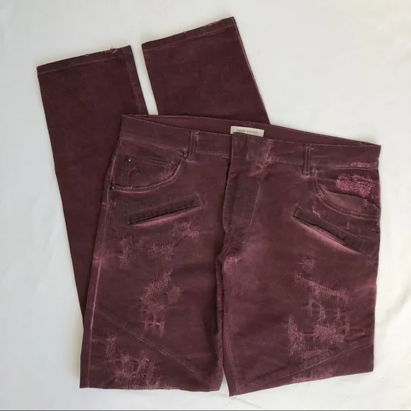 BALMAIN Men’s Pierre Balmain Burgundy Jeans