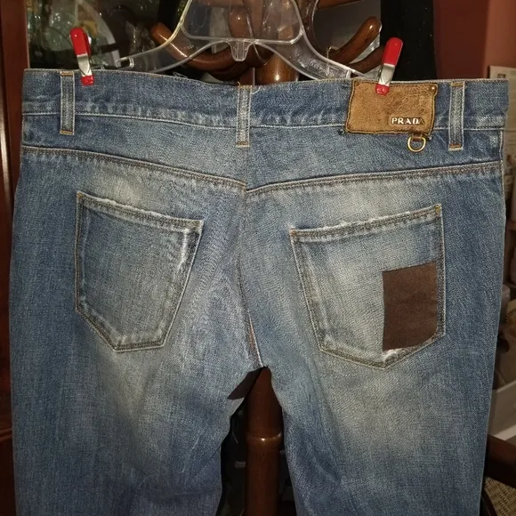Prada 5 button fly denim jeans