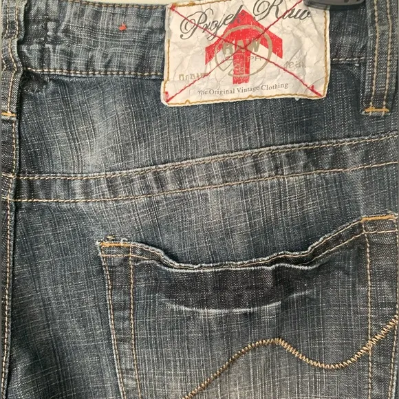 Projek Raw Dark Gray Wash Denim Jeans wide baggy legs Pants 30x29