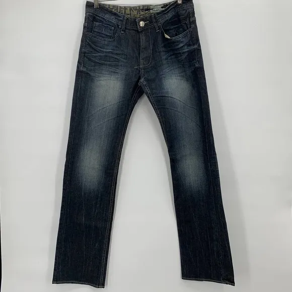 Projek Raw Men's Jeans 32x33 Distressed Cotton Spandex Straight