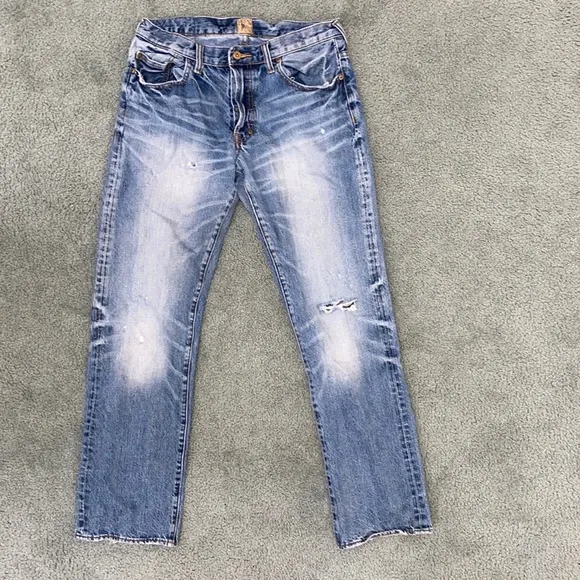 Prps barracuda distressed faded blue jeans mens 32