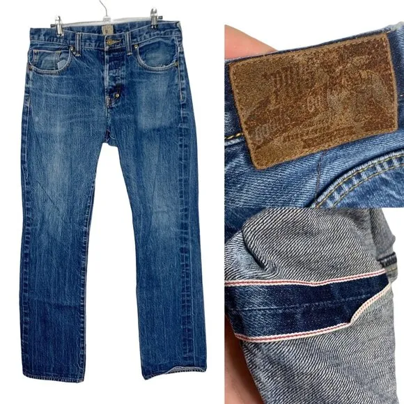 PRPS Selvedge Japanese Denim Jeans Thick Cotton Size 32 Blue Men's
