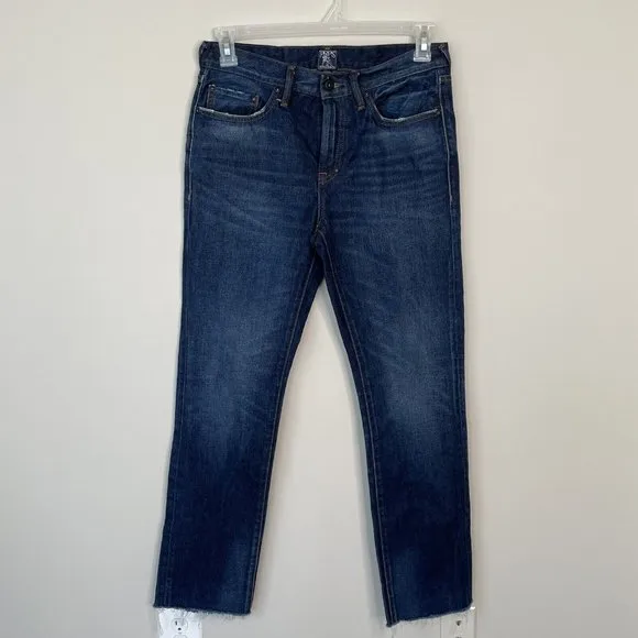 PRPS GOODS & COMPANY Mens Straight Leg Jeans Dark Wash Raw Hem Size 30
