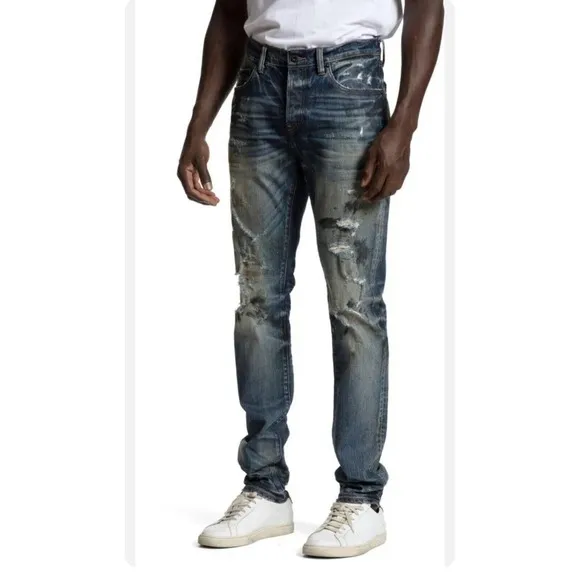 $328 PRPS Glissade Le Sabre Slim Tapered Fit Distressed Paint Splatter Jean28×33
          
      NWT