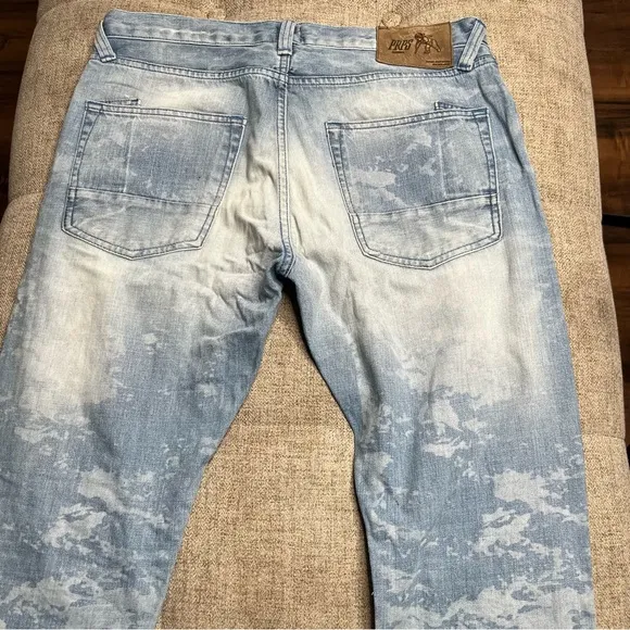 PRPS Demon Acid Washed Bleached Button Fly Jeans Size 34x34
