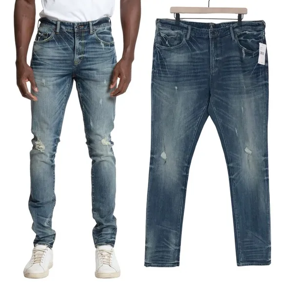 New! Prps Cayenne Pharoah Japanese Denim Indigo Distressed Slim Jeans
          
      NWT