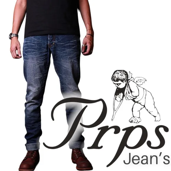 PRPS Baggy Demon Button Fly Denim Jeans Size 44