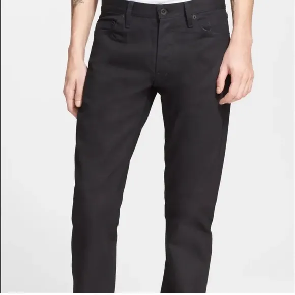 Public School Men's Black Button Fly Jeans
