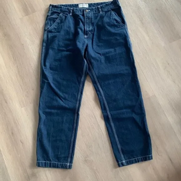 Pull & Bear wide leg Carpenter shaped back pocket Jean