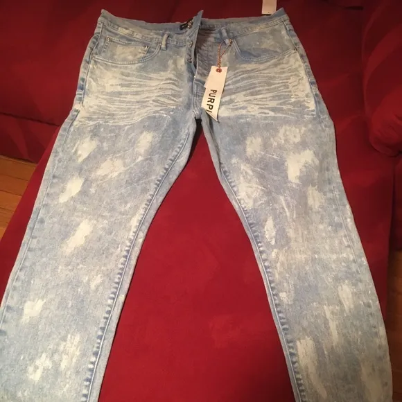 Purple branded jeans. New. Slim fit size 38 waist. Purchased at Saks Tyson’s.
