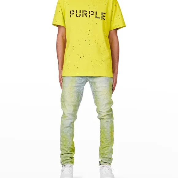Purple Men's Printed Over-Dye Skinny Jeans
          
      NWT