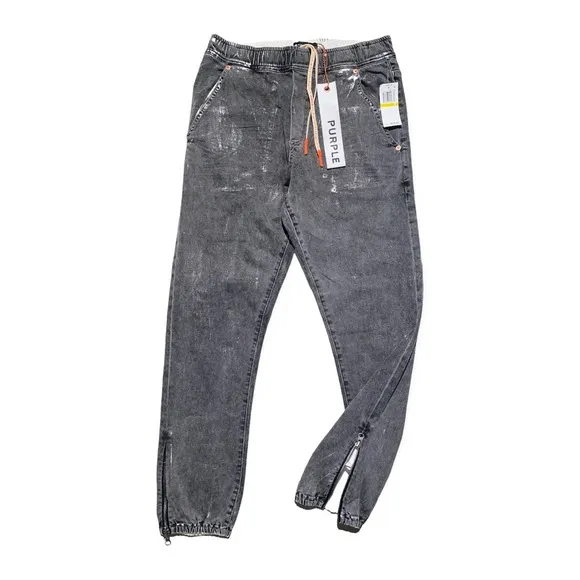 BNWT Waxed metallic splatter jogger denim
          
      NWT