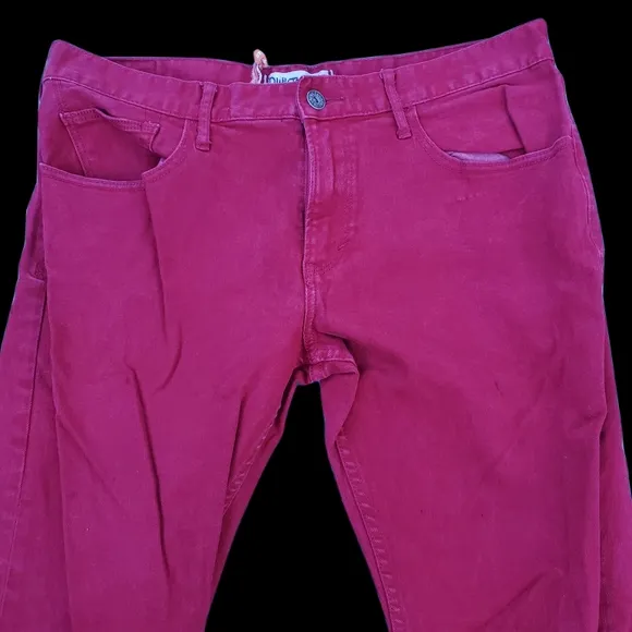 QUICKSILVER Men's Red Denim Jeans 34