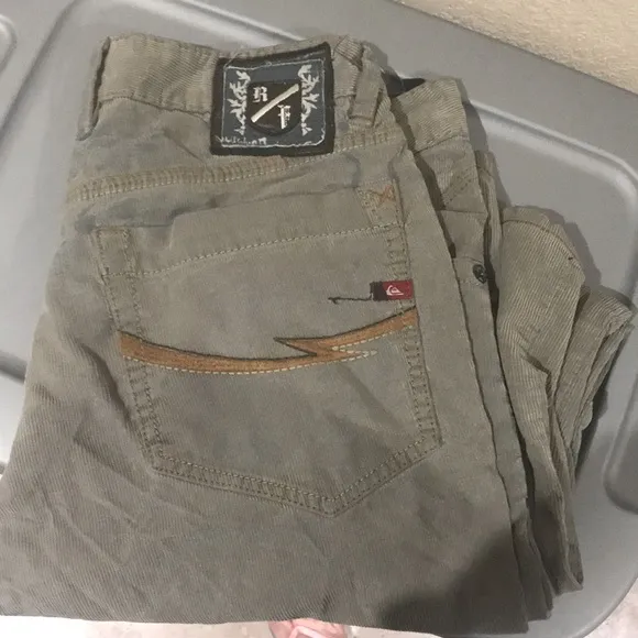 Vintage Quicksilver brand button fly corduroy jeans.  Size 32.