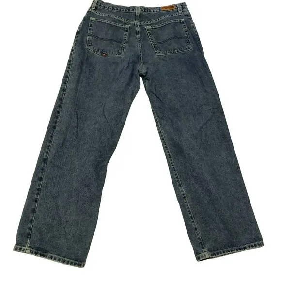 Vintage Quiksilver Baggy Jeans SZ 38 x 34 90s Y2K Baggy Blue Grunge Denim Pants