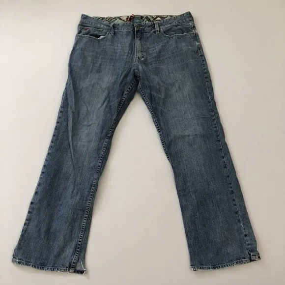 Quiksilver Jeans Men's 40 Blue Boot Cut Denim Pant Size 40X31 100% Cotton