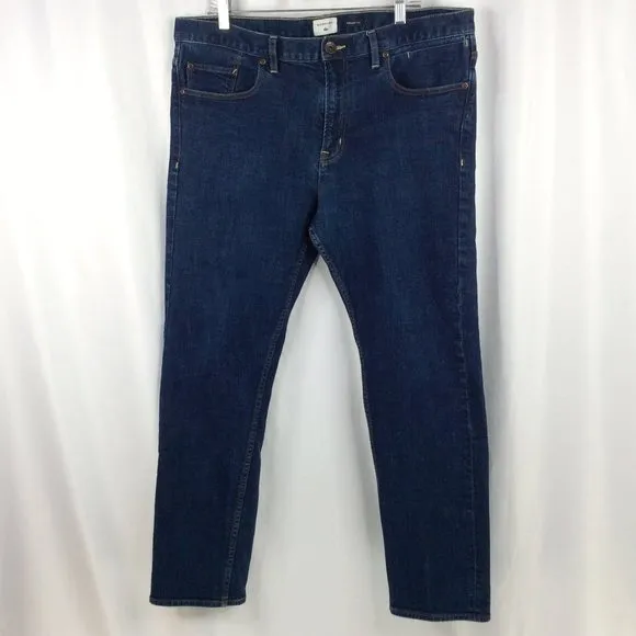 Quicksilver Jeans Mens Size 40 Straight Fit Blue Dark Wash Denim
