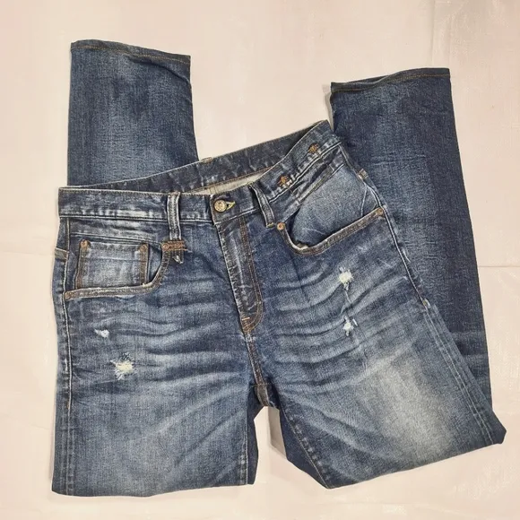 R13 Blue Distressed Boy Jeans