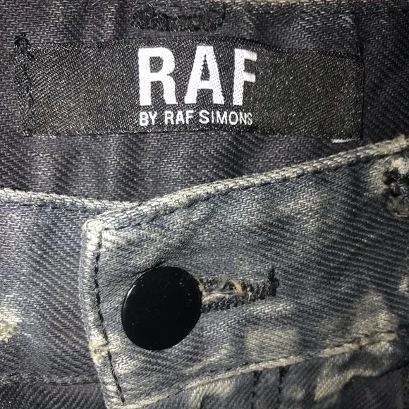 Raf by Raf Simons: “Lightning” waxed denim