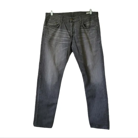Rag & Bone Mens Button Fly Gray Jeans Relaxed Seat Slim Leg Comfortable Sz 38