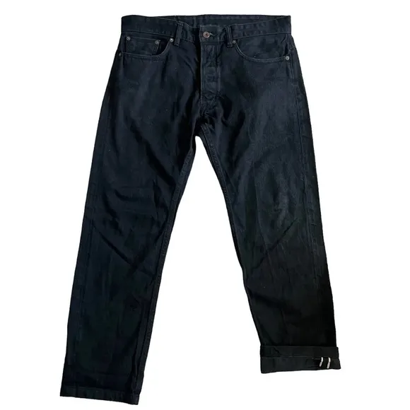 Railcar Fine Goods x Blue Owl Men’s Japanese Selvedge Black Denim Jeans Sz 33 LE