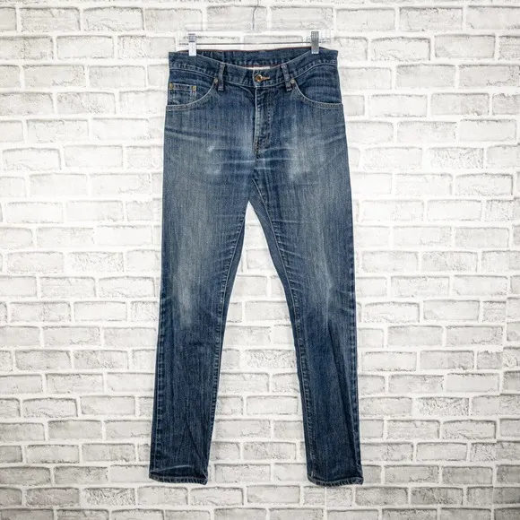 RALEIGH Denim the MARTIN Skinny Jeans in blue distressed wash Size 30