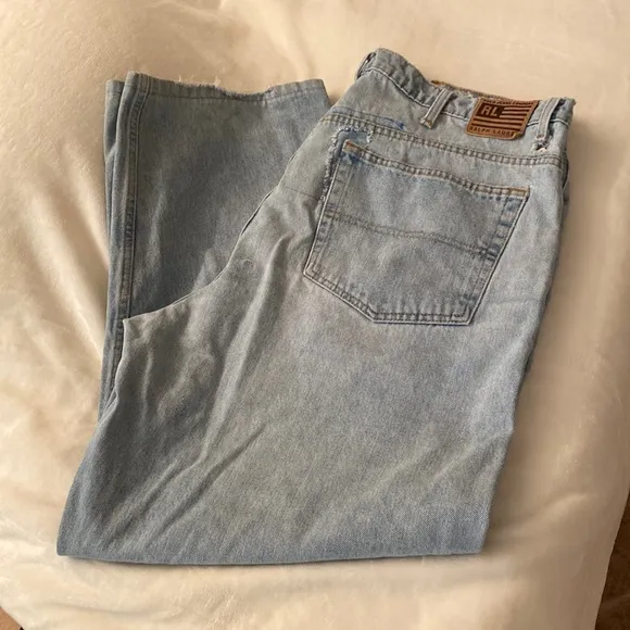 Patched Ralph Lauren jeans loose fit