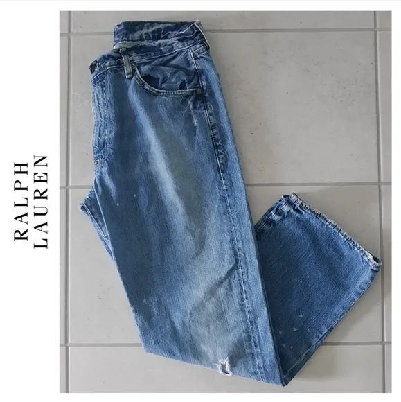 Ralph Lauren Light Paint Splatter Jeans