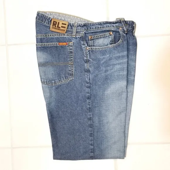 Ralph Lauren Polo Jean's Co Medium Wash Easy Fit Straight Jeans 38