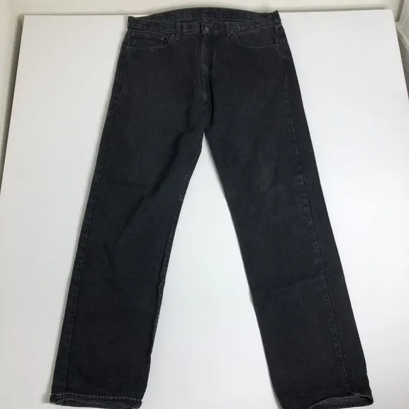Men's Ralph Lauren Black Denim Straight Leg Jeans Size 38x34 L10