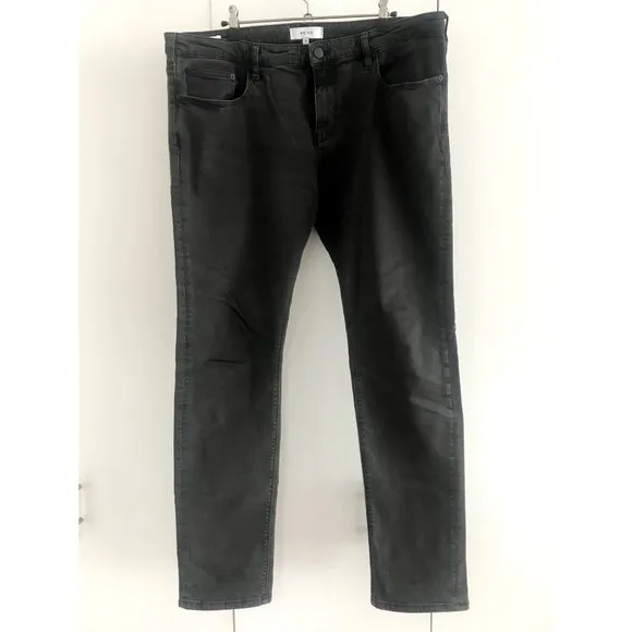 Reiss Men's 36 x 34 Razor Slim Fit Jeans Charcoal