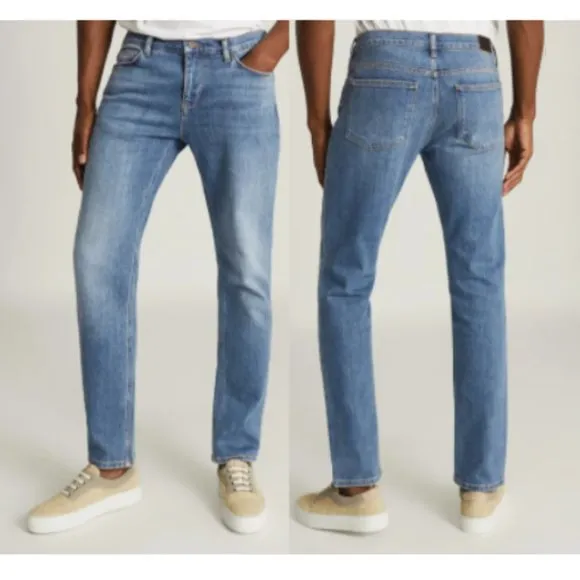 Reiss Arg Blue Tapered Slim Fit Jeans