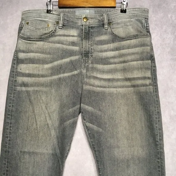 Revtown Mens Automatic Gray Jeans size 38x30 Stretch Denim Pants Soft
