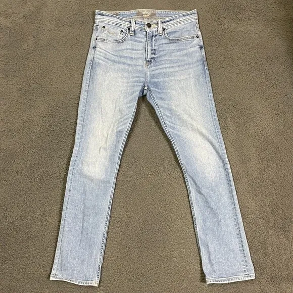 RevTown Decade Denim Jeans Mens 30 Blue Denim Pants Sharp Slim Stretch 30x30
