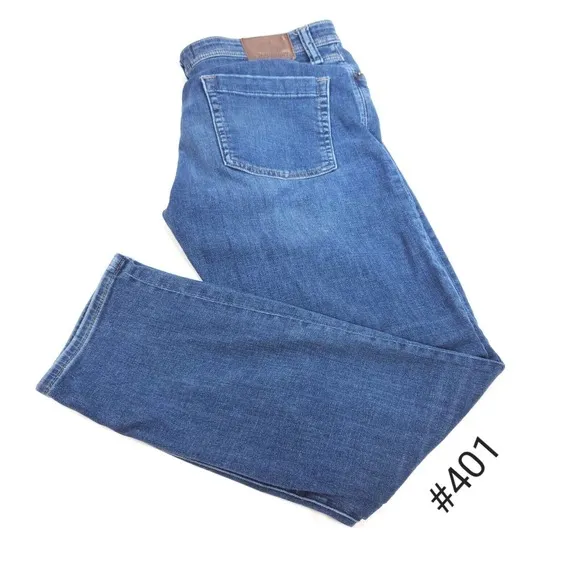 Revtown Sharp Casual Button Zip Medium Wash Denim Jeans Mens Size 34x30 Blue