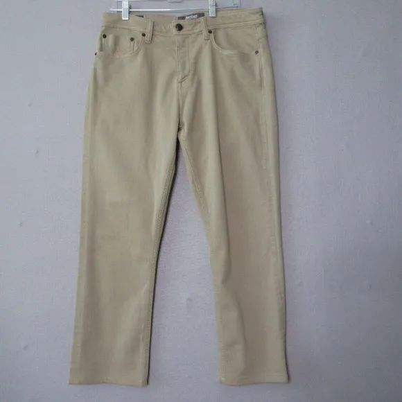 Revtown Jeans Men 33 Decade Denim Sharp Khaki Zipper