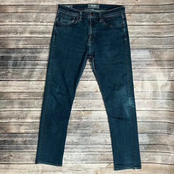 Revtown Sharp Slim Fit Straight Leg Stretch Jeans 33x32 Mens Blue Denim Pants