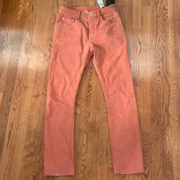 Rick Owens orange Detroit  jeans