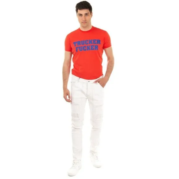 RICK OWENS XL Mens New DRKSHDW Easy Nagakin Slim Stretch Wax Jeans in White
          
      Boutique