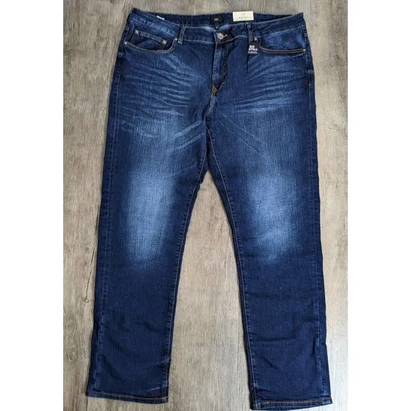 NWT River Island Slim Dylan Jeans Size W42/L32 Tall Men's Dark Wash
          
      NWT