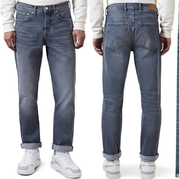 River Island Dean Straight Leg Button Fly Jeans Size 34R NWT
          
      NWT