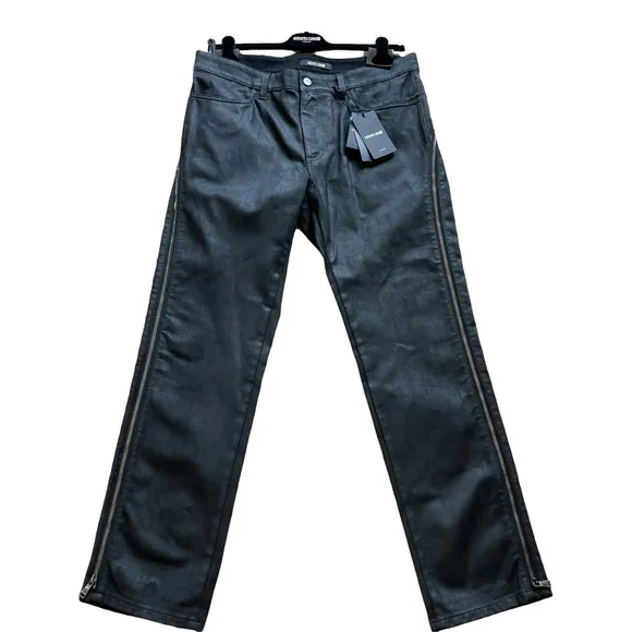 NEW Roberto Cavalli Men's Black Zipper Accent Jeans US Size 34 $985
          
      NWT