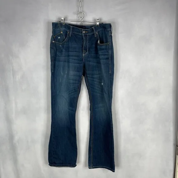 Rock & Republic Straight Jeans Size 36x32 Mens Denim Blue Jeans