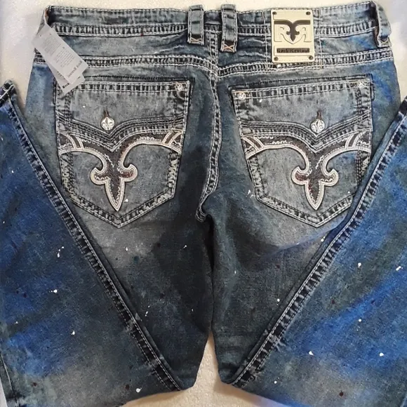 🔥🎸Rock Revival (Alt Straight) Jeans. Men's Size: W40x34L
          
      Boutique