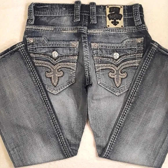 🔥🎸Rock Revival "Slim Boot" Jeans. Men's Size: W31x30S