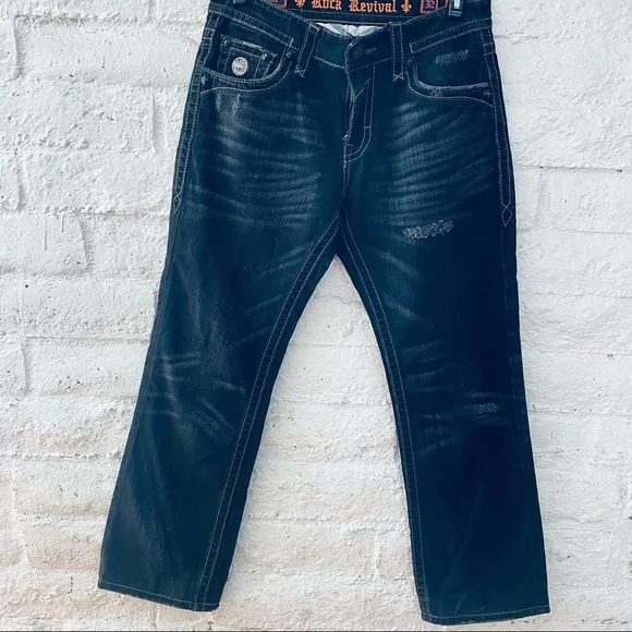 ROCK REVIBAL JEANS DENIM SIZE 32