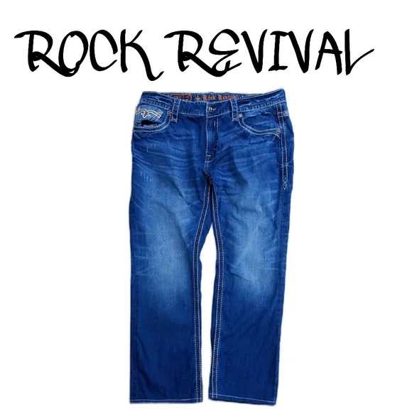 MEN'S ROCK REVIVAL Macon alt straight jeans